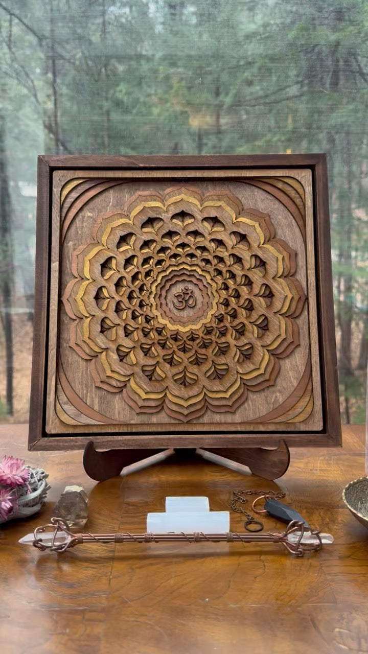 Crown Chakra - Hand-Crafted Layered Mandala Wall Art