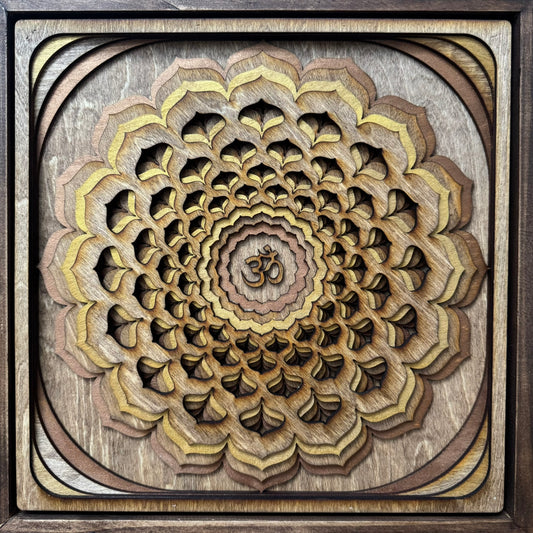 Crown Chakra - Hand-Crafted Layered Mandala Wall Art