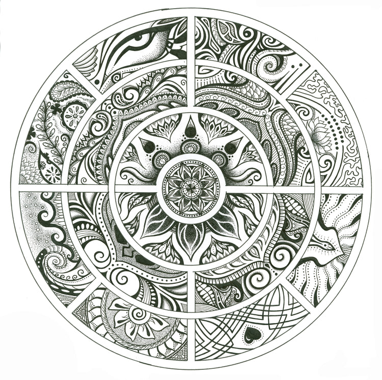 Circle - Hand Drawn Mandala Print