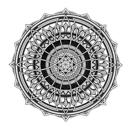 Uncontained - Hand Drawn Mandala Print