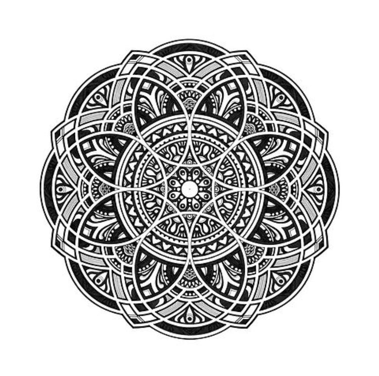 Flow - Hand Drawn Mandala Print