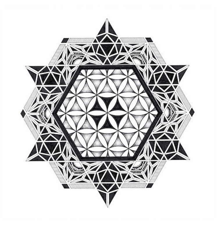 Transcend - Hand Drawn Mandala Print